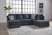 Albar Place Cobalt 2-Piece Sectional and Ottoman - 95302U1