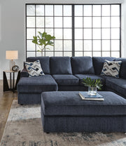 Albar Place Cobalt 2-Piece Sectional and Ottoman - 95302U1