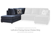 Albar Place Cobalt Left-Arm Facing Corner Chaise - 9530216
