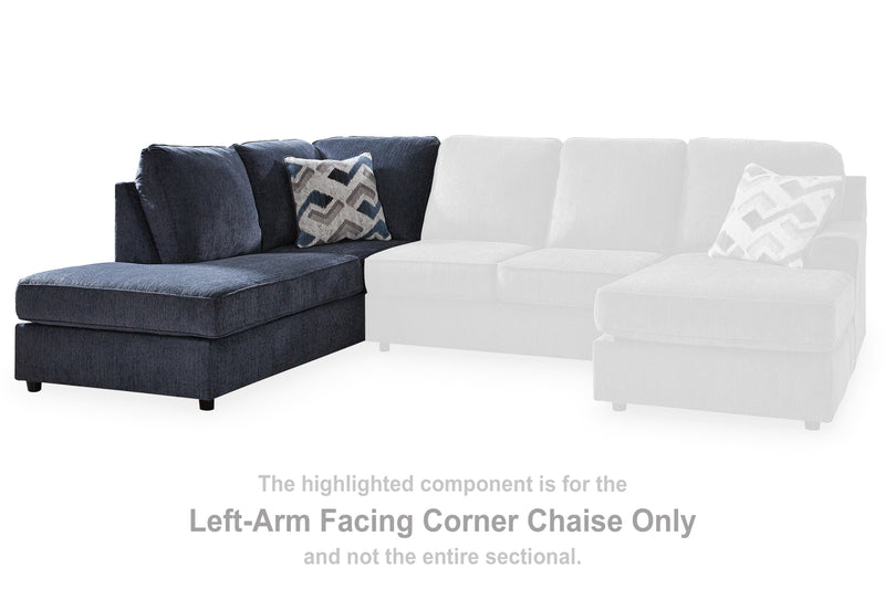 Albar Place Cobalt Left-Arm Facing Corner Chaise - 9530216