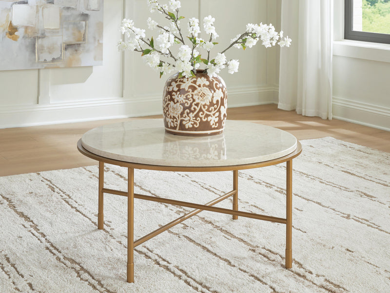 Alben Antique Gold Coffee Table - T643-8