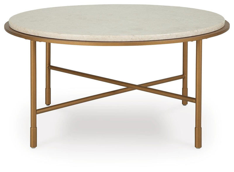 Alben Antique Gold Coffee Table - T643-8