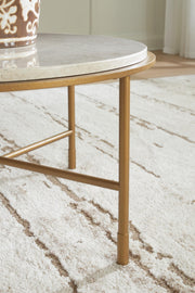 Alben Antique Gold Coffee Table - T643-8
