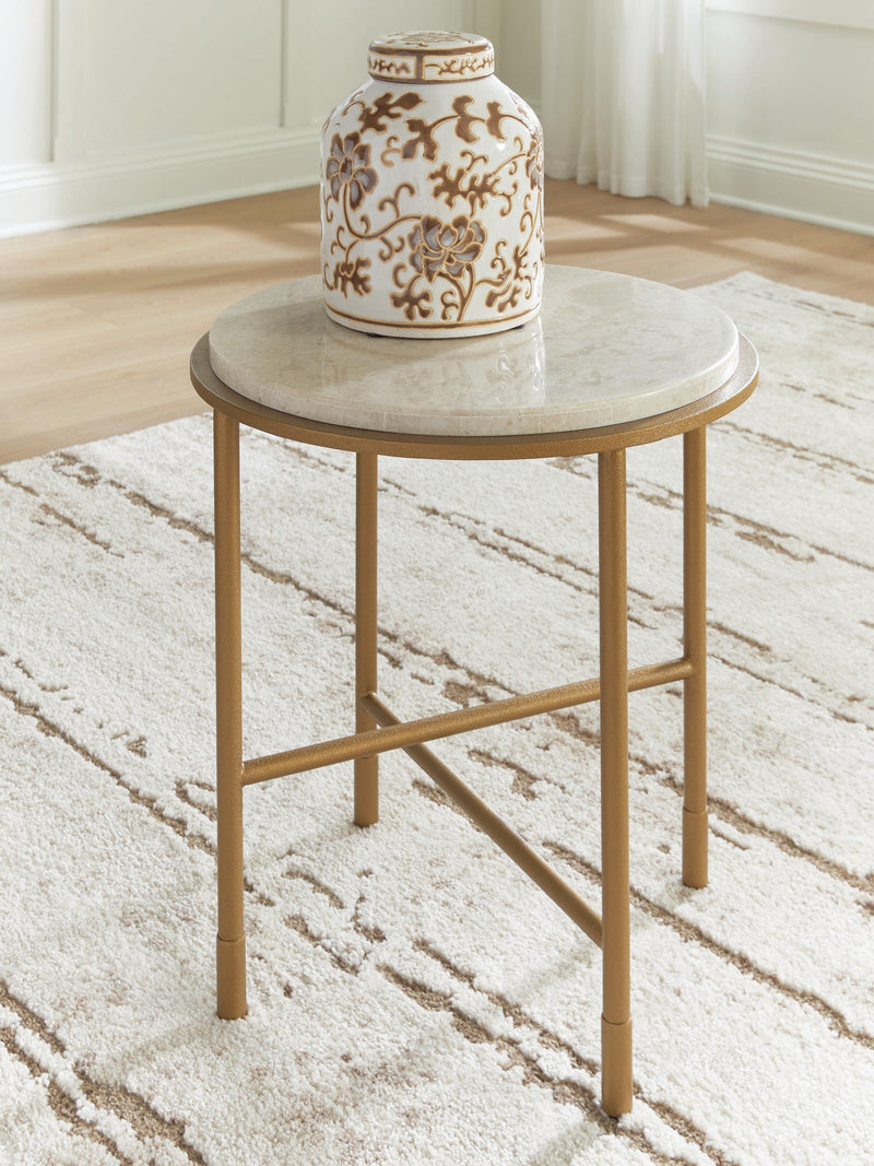 Alben Antique Gold End Table - T643-6