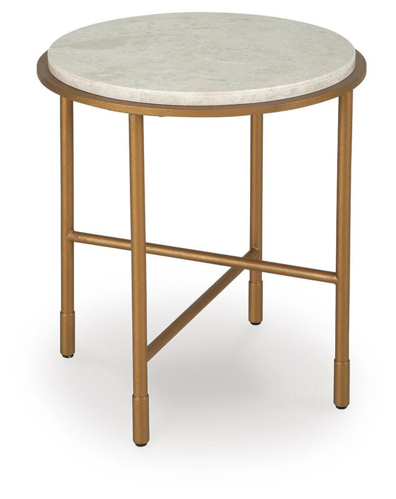 Alben Antique Gold End Table - T643-6