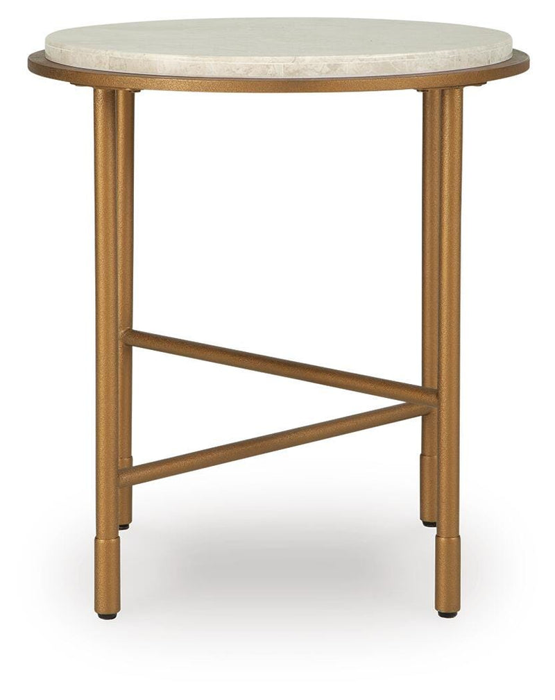 Alben Antique Gold End Table - T643-6