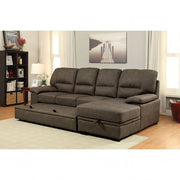 Alcester Ash Brown Sectional - CM6908BR-SET