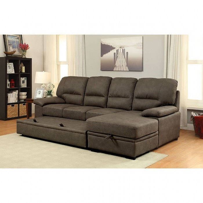 Alcester Ash Brown Sectional - CM6908BR-SET
