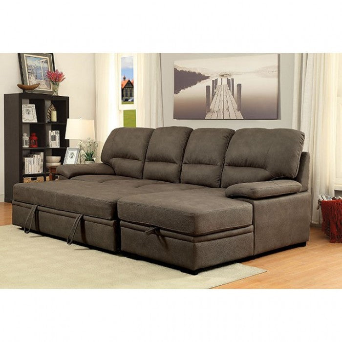 Alcester Ash Brown Sectional - CM6908BR-SET