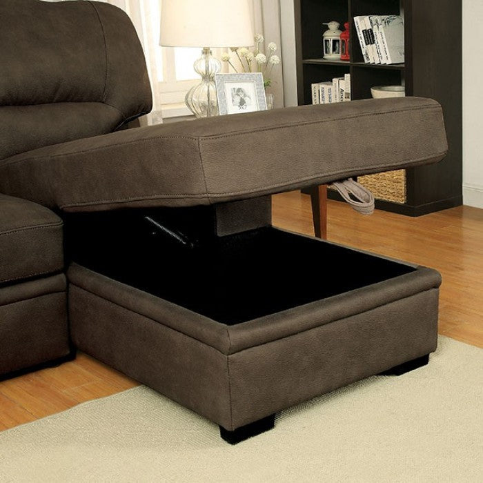 Alcester Ash Brown Sectional - CM6908BR-SET