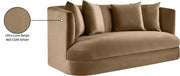 Alder 66" Velvet Upholstered Loveseat in Beige - 699Beige-L
