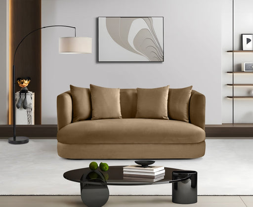 Alder 66" Velvet Upholstered Loveseat in Beige - 699Beige-L
