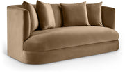 Alder 66" Velvet Upholstered Loveseat in Beige - 699Beige-L