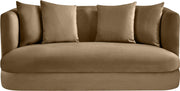 Alder 66" Velvet Upholstered Loveseat in Beige - 699Beige-L