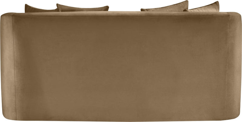 Alder 66" Velvet Upholstered Loveseat in Beige - 699Beige-L