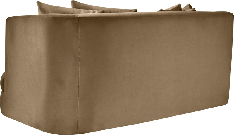 Alder 66" Velvet Upholstered Loveseat in Beige - 699Beige-L