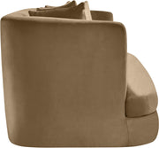 Alder 66" Velvet Upholstered Loveseat in Beige - 699Beige-L