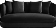 Alder 66" Velvet Upholstered Loveseat in Black - 699Black-L