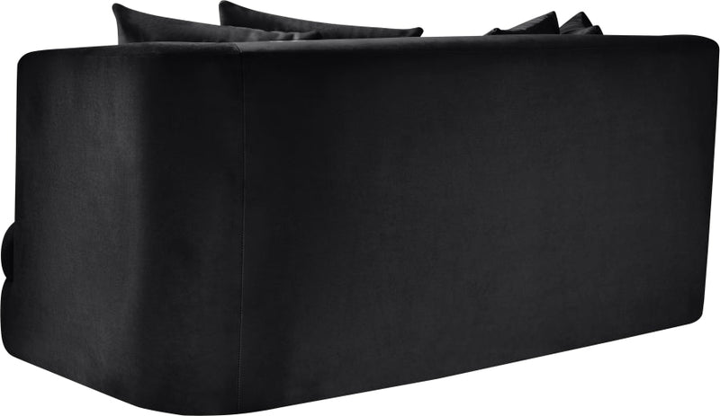 Alder 66" Velvet Upholstered Loveseat in Black - 699Black-L