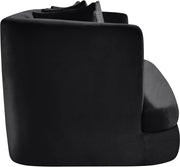 Alder 66" Velvet Upholstered Loveseat in Black - 699Black-L