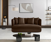 Alder 66" Velvet Upholstered Loveseat in Brown - 699Brown-L