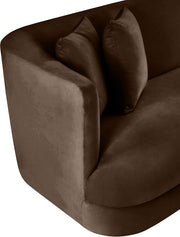 Alder 66" Velvet Upholstered Loveseat in Brown - 699Brown-L