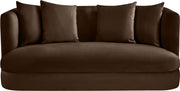Alder 66" Velvet Upholstered Loveseat in Brown - 699Brown-L