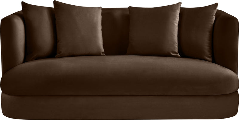 Alder 66" Velvet Upholstered Loveseat in Brown - 699Brown-L