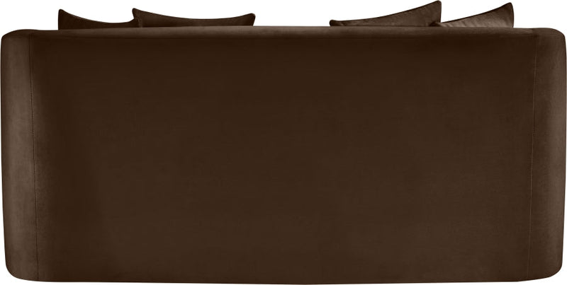 Alder 66" Velvet Upholstered Loveseat in Brown - 699Brown-L
