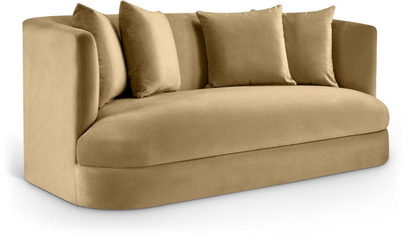 Alder 66" Velvet Upholstered Loveseat in Camel - 699Camel-L