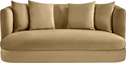 Alder 66" Velvet Upholstered Loveseat in Camel - 699Camel-L