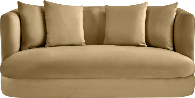 Alder 66" Velvet Upholstered Loveseat in Camel - 699Camel-L