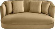 Alder 66" Velvet Upholstered Loveseat in Camel - 699Camel-L