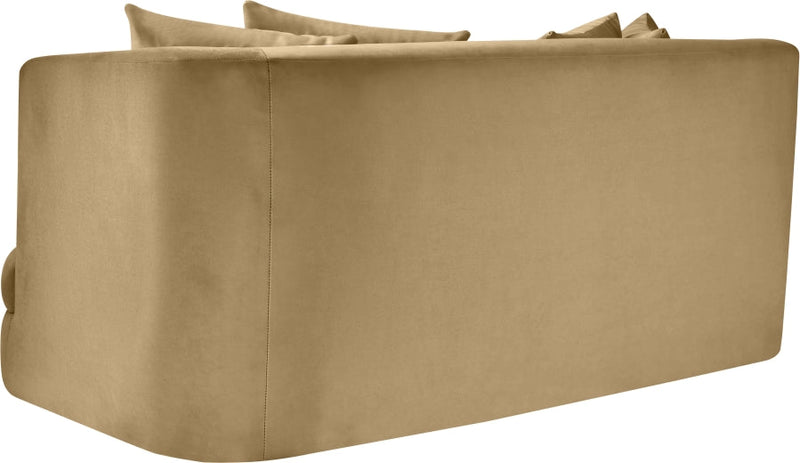 Alder 66" Velvet Upholstered Loveseat in Camel - 699Camel-L