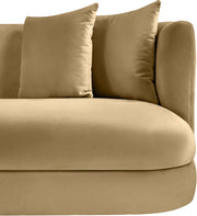 Alder 66" Velvet Upholstered Loveseat in Camel - 699Camel-L