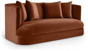 Alder 66" Velvet Upholstered Loveseat in Cognac - 699Cognac-L