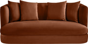 Alder 66" Velvet Upholstered Loveseat in Cognac - 699Cognac-L