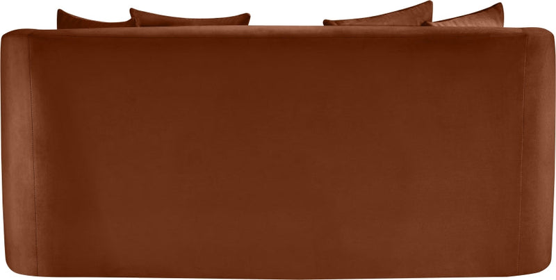Alder 66" Velvet Upholstered Loveseat in Cognac - 699Cognac-L