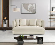 Alder 66" Velvet Upholstered Loveseat in Cream - 699Cream-L