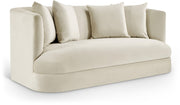 Alder 66" Velvet Upholstered Loveseat in Cream - 699Cream-L