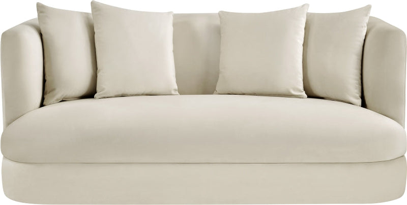 Alder 66" Velvet Upholstered Loveseat in Cream - 699Cream-L