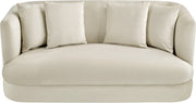 Alder 66" Velvet Upholstered Loveseat in Cream - 699Cream-L