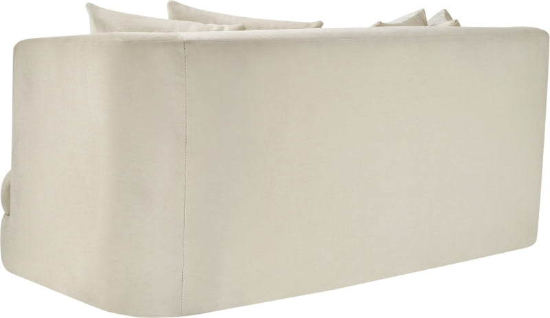 Alder 66" Velvet Upholstered Loveseat in Cream - 699Cream-L