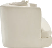 Alder 66" Velvet Upholstered Loveseat in Cream - 699Cream-L