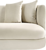 Alder 66" Velvet Upholstered Loveseat in Cream - 699Cream-L