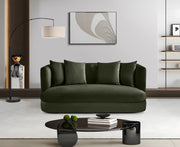Alder 66" Velvet Upholstered Loveseat in Green - 699Green-L