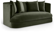 Alder 66" Velvet Upholstered Loveseat in Green - 699Green-L