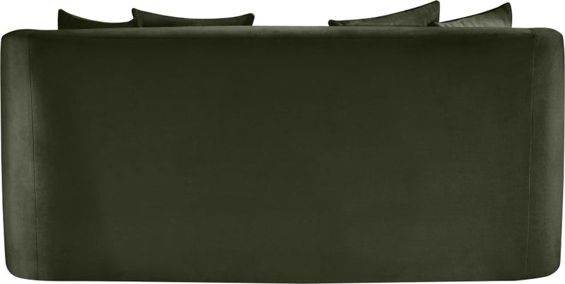 Alder 66" Velvet Upholstered Loveseat in Green - 699Green-L