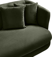 Alder 66" Velvet Upholstered Loveseat in Green - 699Green-L