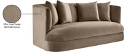 Alder 66" Velvet Upholstered Loveseat in Taupe - 699Taupe-L